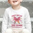 First Day Of 2nd Grade Coquette Back To School Girls Kids Graphic Toddler Long Sleeve Tee First Day Of 2nd Grade Coquette Back To School Girls Kids Graphic Toddler Long Sleeve Tee
