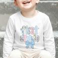 First Grade Coquette Bow Pencil First Day Back To School Performance Graphic Toddler Long Sleeve Tee