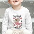 Girls Back To School Cappuccina Italian Brainrot First Grade Graphic Toddler Long Sleeve Tee Girls Back To School Cappuccina Italian Brainrot First Grade Graphic Toddler Long Sleeve Tee