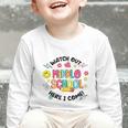 Groovy Watch Out Middle School Here I Come Back To School Graphic Toddler Long Sleeve Tee Groovy Watch Out Middle School Here I Come Back To School Graphic Toddler Long Sleeve Tee