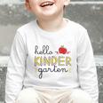 Hello Kindergarten Back To School Cute First Day Kids School Graphic Toddler Long Sleeve Tee