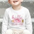 Hello Second Grade Pencil Tie Dye Coquette Back To School Graphic Toddler Long Sleeve Tee