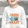 I'm Ready To Crush 4th Grade Hockey Kids Back To School Premium Tri-Blend Graphic Toddler Long Sleeve Tee