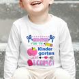 Kids Back To School Here I Come Kindergarten Girls TK Grad Graphic Toddler Long Sleeve Tee