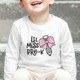 LiL Miss Pre-K Cute Back To School Pink Y2k Coquette Bow Graphic Toddler Long Sleeve Tee LiL Miss Pre-K Cute Back To School Pink Y2k Coquette Bow Graphic Toddler Long Sleeve Tee