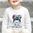 Little Miss 1st Grade Messy Bun Back To School Girls Kids Graphic Toddler Long Sleeve Tee Little Miss 1st Grade Messy Bun Back To School Girls Kids Graphic Toddler Long Sleeve Tee