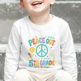 Peace Out 5th Grade Retro Back To School Students Graphic Toddler Long Sleeve Tee