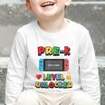 Pre-K Level Unlocked Back To School Video Game Graphic Toddler Long Sleeve Tee Pre-K Level Unlocked Back To School Video Game Graphic Toddler Long Sleeve Tee