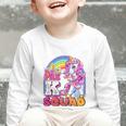 Pre-K Squad Flossing Unicorn Back To School Girls Premium Tri-Blend Graphic Toddler Long Sleeve Tee