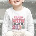 Proud Mom Class Of 2038 Retro Kindergarten Back To School Graphic Toddler Long Sleeve Tee