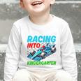 Racing Into Kindergarten Race Car Driver Back To School Performance Graphic Toddler Long Sleeve Tee Racing Into Kindergarten Race Car Driver Back To School Performance Graphic Toddler Long Sleeve Tee