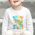Roaring Into 3rd Grade Back To School Dinosaurus T-Rex Premium Tri-Blend Graphic Toddler Long Sleeve Tee