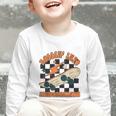 Rolling Into Kindergarten Retro Groovy Back To School Kids Graphic Toddler Long Sleeve Tee Rolling Into Kindergarten Retro Groovy Back To School Kids Graphic Toddler Long Sleeve Tee