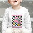 Rolling Into Kindergarten Roller Skating Girl Back To School Graphic Toddler Long Sleeve Tee