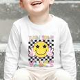 Third Grade Vibes Groovy Smile Face Back To School Girl Kid Graphic Toddler Long Sleeve Tee Third Grade Vibes Groovy Smile Face Back To School Girl Kid Graphic Toddler Long Sleeve Tee