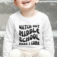 Watch Out Middle School Here I Come Funny Back To School Graphic Toddler Long Sleeve Tee Watch Out Middle School Here I Come Funny Back To School Graphic Toddler Long Sleeve Tee