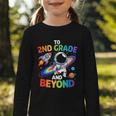 2nd Grade And Beyond Second Grade Astronaut Back To School Graphic Toddler Long Sleeve Tee