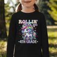 4th Grade Back To School First Day Girls Rollin Unicorn Graphic Toddler Long Sleeve Tee 4th Grade Back To School First Day Girls Rollin Unicorn Graphic Toddler Long Sleeve Tee