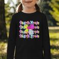 4th Grade For Girls Back To School First Day Fourth Grade Graphic Toddler Long Sleeve Tee