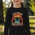 4th Grade Unlocked Level Up Gamer Back To School Fourth Graphic Toddler Long Sleeve Tee