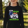Back To School 6th Grade Level Unlocked Gamer Boys Kids Graphic Toddler Long Sleeve Tee Back To School 6th Grade Level Unlocked Gamer Boys Kids Graphic Toddler Long Sleeve Tee
