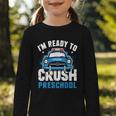 Back To School First Day Of Preschool Police Car Boys Graphic Toddler Long Sleeve Tee