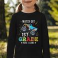 Back To School First Grade Here I Come For Boy Kids Truck Graphic Toddler Long Sleeve Tee Back To School First Grade Here I Come For Boy Kids Truck Graphic Toddler Long Sleeve Tee