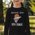Back To School Game On 5th Grade Basketball Kids Graphic Toddler Long Sleeve Tee Back To School Game On 5th Grade Basketball Kids Graphic Toddler Long Sleeve Tee