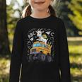 Back To School Goat School Bus 100 Days Of School Graphic Toddler Long Sleeve Tee