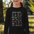 Back To School Types Of Dinosaurs Alphabet Identification Graphic Toddler Long Sleeve Tee