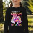 Back To School Unicorn Girls I'm Ready To Crush 1st Grade Graphic Toddler Long Sleeve Tee Back To School Unicorn Girls I'm Ready To Crush 1st Grade Graphic Toddler Long Sleeve Tee