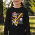 Baseball Player Pencil Back To School Cute Sport Students Graphic Toddler Long Sleeve Tee Baseball Player Pencil Back To School Cute Sport Students Graphic Toddler Long Sleeve Tee