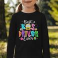 Best Bus Driver Ever Back To School Graphic Toddler Long Sleeve Tee Best Bus Driver Ever Back To School Graphic Toddler Long Sleeve Tee