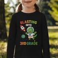 Blasting Into 3rd Grade Dinosaur Astronaut Back To School Graphic Toddler Long Sleeve Tee Blasting Into 3rd Grade Dinosaur Astronaut Back To School Graphic Toddler Long Sleeve Tee