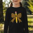 Bow Pencil Leopard First Day Of School Back To School Graphic Toddler Long Sleeve Tee