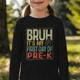 Bruh Its My First Day Of Pre K PreK Back To School Boys Kids Graphic Toddler Long Sleeve Tee Bruh Its My First Day Of Pre K PreK Back To School Boys Kids Graphic Toddler Long Sleeve Tee