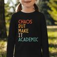 Chaos But Make It Academic Retro Back To School Graphic Toddler Long Sleeve Tee Chaos But Make It Academic Retro Back To School Graphic Toddler Long Sleeve Tee
