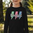 Checkered Principal Lightning Bolt Back To School Graphic Toddler Long Sleeve Tee