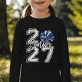 Class Of 2027 Cheer Blue Senior 2027 Back To School Graphic Toddler Long Sleeve Tee Class Of 2027 Cheer Blue Senior 2027 Back To School Graphic Toddler Long Sleeve Tee