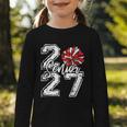 Class Of 2027 Cheer Red Senior 2027 Back To School Graphic Toddler Long Sleeve Tee Class Of 2027 Cheer Red Senior 2027 Back To School Graphic Toddler Long Sleeve Tee
