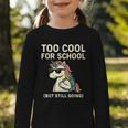 Too Cool For School Unicorn Back To School Humor Graphic Toddler Long Sleeve Tee