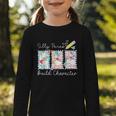 Coquette Back To School Silly Paras Build Character Graphic Toddler Long Sleeve Tee