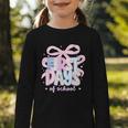 Coquette Bow Happy First Day Of School Back To School Retro Graphic Toddler Long Sleeve Tee Coquette Bow Happy First Day Of School Back To School Retro Graphic Toddler Long Sleeve Tee