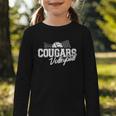 Cougars Volleyball Back To School Spirit Graphic Toddler Long Sleeve Tee