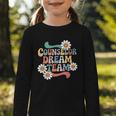 Counselor Dream Team Retro Back To School Counselor Squad Graphic Toddler Long Sleeve Tee