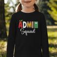 Cute Admin Squad Crew Team Back To School Office Staff Team Graphic Toddler Long Sleeve Tee Cute Admin Squad Crew Team Back To School Office Staff Team Graphic Toddler Long Sleeve Tee