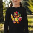 Cute Duck Lover Pencil Back To School Kids Boys Girls Graphic Toddler Long Sleeve Tee