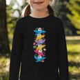 Eagle Colorful Rainbow Back To School Kids Boys Girls Graphic Toddler Long Sleeve Tee