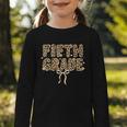 Fifth Grade Leopard Coquette Bow Back To School Women Girls Graphic Toddler Long Sleeve Tee Fifth Grade Leopard Coquette Bow Back To School Women Girls Graphic Toddler Long Sleeve Tee