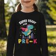 First Day Pre-K Back To School Dinosaur Graphic Toddler Long Sleeve Tee First Day Pre-K Back To School Dinosaur Graphic Toddler Long Sleeve Tee
